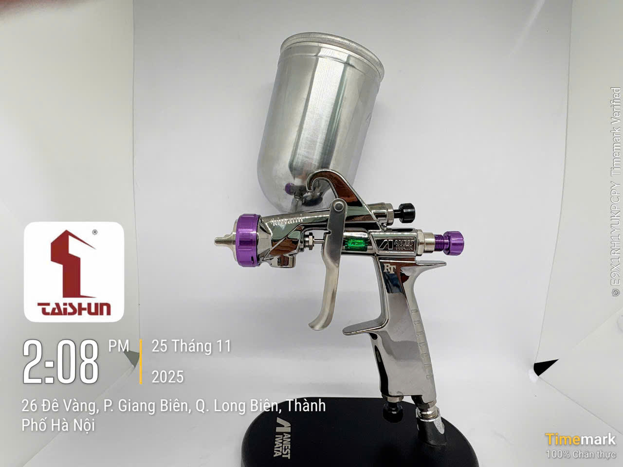 Súng phun Kiwami1 chuyên dụng phun sơn ô tô cốc ngang